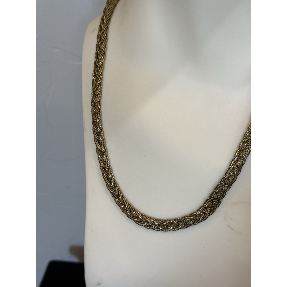 Vintage Napier Gold Tone multistranded 19'' chain‎ necklace signed